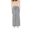 Blue Cotton SkirtThe Calvin Klein Jeans FRONT SPLIT MAXI J20J222869 skirt is a trendy piece that blends contemporary style with comfort. Crafted from 100% Better Cotton Initiative sustainable cotton, this maxi skirt features a straight cut and ankle-lengt