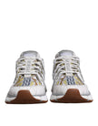 White Trigreca Barocco Print Low Top Sneakers ShoesVERSACE Gorgeous brand new with tags, 100% Authentic VERSACE Barocco Trigreca sneakers. Harnessing their signature aesthetic, these timeless shoes feature a distinctive three-dimensional Greca pattern. Mo