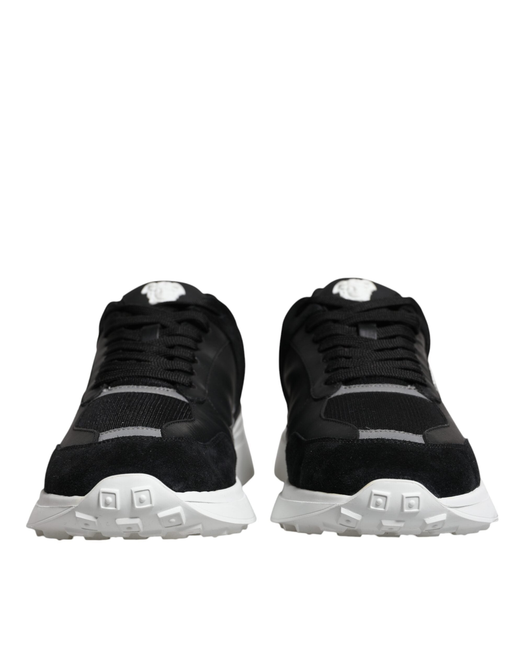 Schwarze Low-Top-Sneaker Medusa aus Synthetik-Canvas