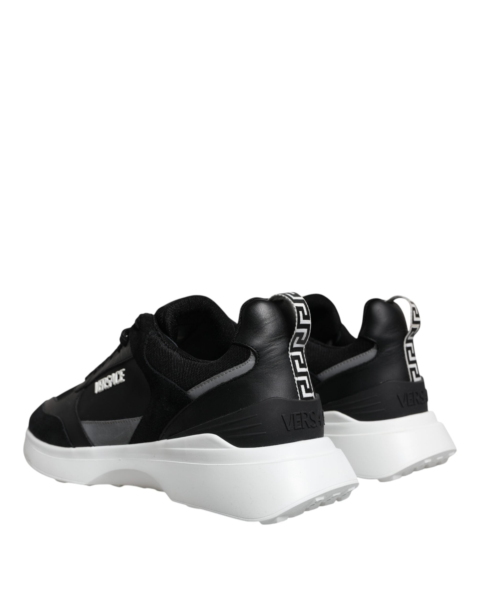 Black Synthetic Canvas Medusa Low-Top Sneakers by Versace