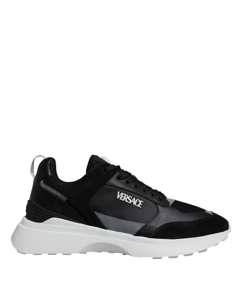 Black Canvas Quad Fabric Medusa Low Top Sneaker ShoesVERSACE Gorgeous brand new with tags, 100% Authentic VERSACE canvas quad fabric Medusa low top sneakers. Model: Low-top sneakers Color: Black, White Material: 69% PU 25% PL 6% CO Rubber sole Lace up clo