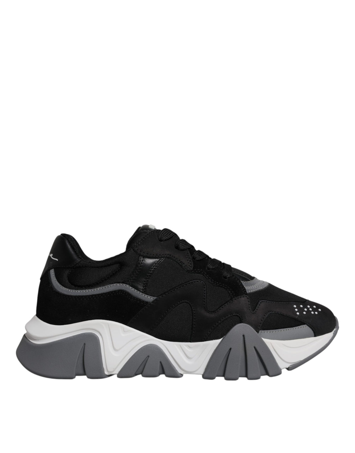Chaussures Versace Squalo basses en cuir noir et néoprène