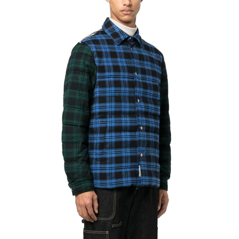 Multicolor Cotton Men JacketElevate your wardrobe with the Woolrich statement piece that effortlessly blends style and practicality, perfect for the modern trendsetter. This multicolored checked shirt jacket is crafted from luxe cotton and features a cozy