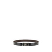 Black Calf Leather Bos Taurus Regular BeltFerragamo’s Reversible Leather Belt features a refined monochrome design on both sides, ideal for adapting to different looks with just one accessory. The metal buckle is decorated with the iconic Gancini logo, a