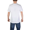 White Cotton T-ShirtThis men’s short-sleeved t-shirt by Boss, model 10249510 50516003, is crafted from 100% high-quality cotton, ensuring a soft and comfortable feel against the skin. It features a distinctive artistic graphic print on the front, showcasi
