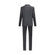 Black Fleece Wool Two-Piece SuitThe London virgin wool Suit by Dsquared2 is a tailored proposal with an impeccable cut and refined style. The blazer jacket, made of pure wool, features a single button front closure, peak lapels, two flap welt pockets on t