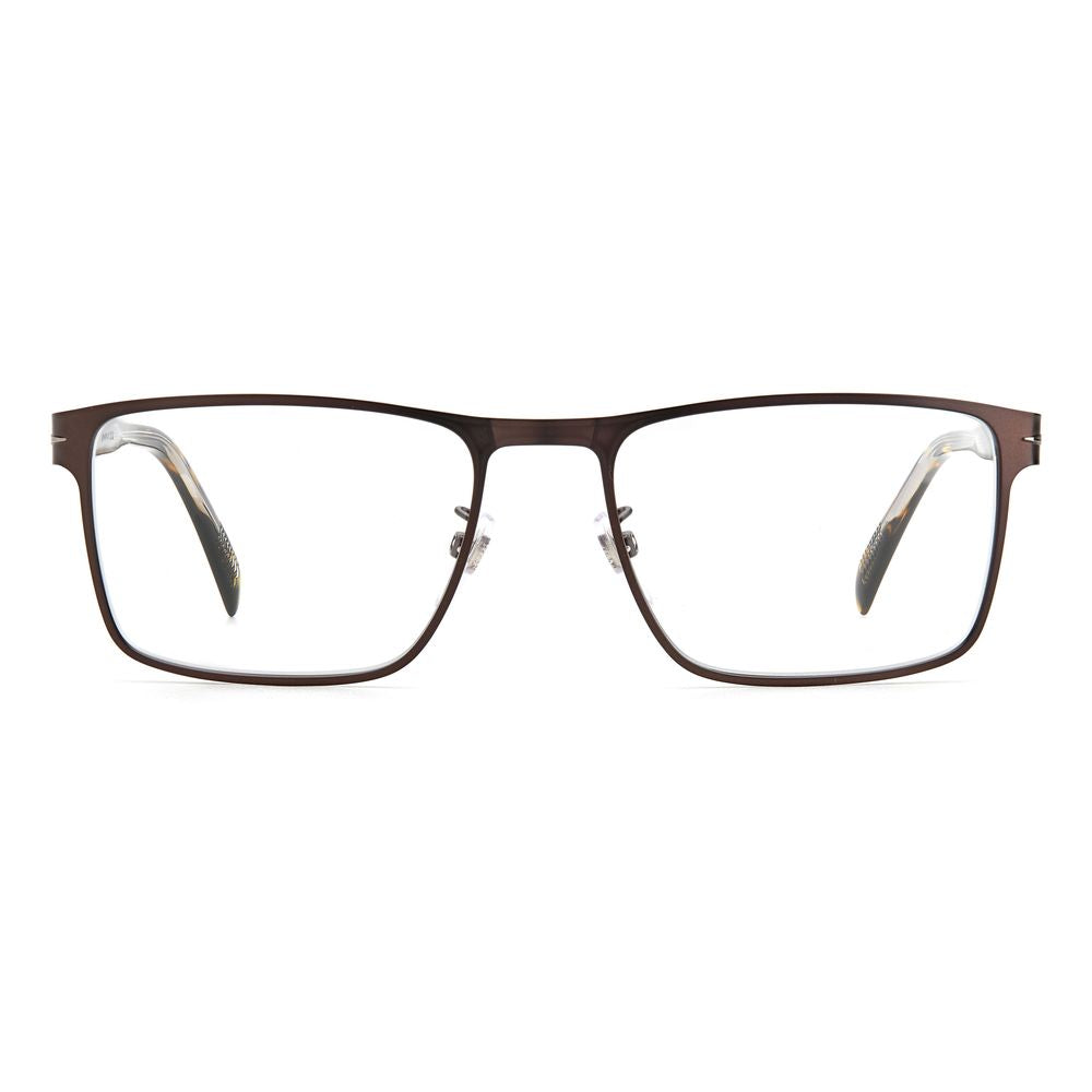 Brown Synthetic Metal Glasses Frames by David Beckham