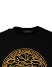 Black Medusa Embroidery Crew Neck Pullover SweaterVERSACE Absolutely stunning, 100% Authentic brand new with tags VERSACE embroidered pullover sweater crafted from cotton features a long sleeves and crew neck. Model: Pullover sweater Color: Black, Gold Ma