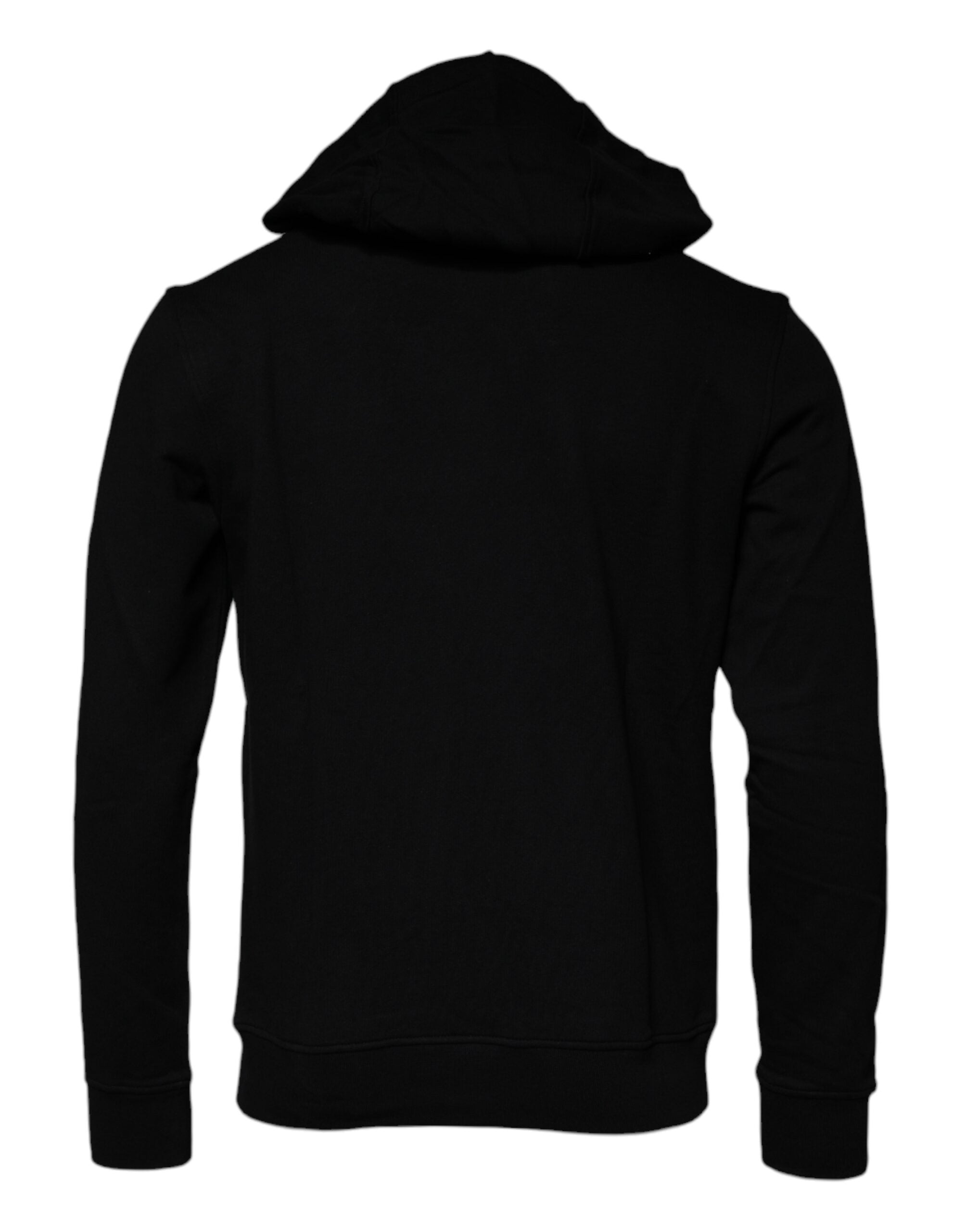 Sweat à capuche en coton noir Medusa