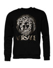 Black Medusa Fleece Men Crew Neck Sweatshirt SweaterVERSACE Absolutely stunning, 100% Authentic, brand new with tags VERSACE printed pullover sweater crafted from cotton features a long sleeves and crew neck. Model: Pullover sweater Colour: Black Material