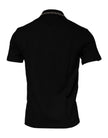 Black Viscose Collared Polo Short Sleeves T-shirtVERSACE Absolutely stunning, 100% Authentic brand new with tags VERSACE polo t-shirt crafted from viscose blend features a short sleeves and collared neck. Model: Collared neck polo t-shirt Colour: Black Ma