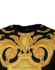 Black Medusa Print Cotton Crew Neck T-shirtVERSACE Absolutely stunning, 100% Authentic brand new with tags VERSACE medusa print t-shirt crafted from cotton features a short sleeves and crew neck. Model: Crew neck t-shirt Color: Black, Gold Material: 100%