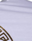 White Medusa Print Cotton Crew Neck T-shirtVERSACE Absolutely stunning, 100% Authentic brand new with tags VERSACE medusa print t-shirt crafted from cotton features a short sleeves and crew neck. Model: Crew neck t-shirt Color: White, Gold Material: 100%