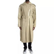 Beige Lambskin Leather Trench Coat JacketBOTTEGA VENETA Absolutely stunning, 100% Authentic, brand new with tags BOTTEGA VENETA trench coat waterproof jacket. Model: Trench coat jacket Colour: Black Material: 100% Calf Leather Full button closure Logo det