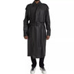 Black Leather Men Waterproof Trenchcoat JacketBOTTEGA VENETA Absolutely stunning, 100% Authentic, brand new with tags BOTTEGA VENETA trench coat jacket. Model: Trench coat jacket Colour: Black Material: 100% Calf Leather Full button closure Logo details M