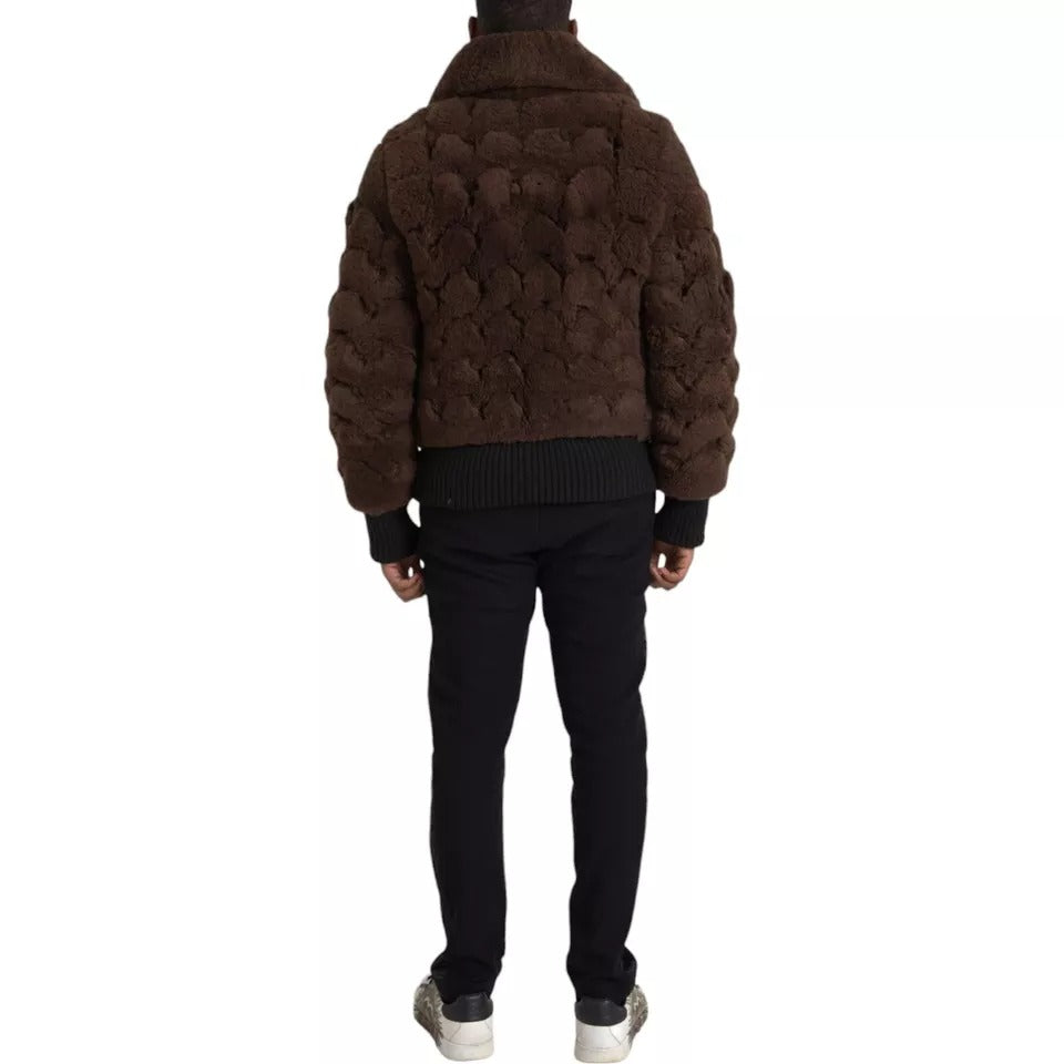 Brown Fur Lamb Shearling Coat JacketBOTTEGA VENETA Gorgeous brand new with tags, 100% Authentic Bottega Veneta brown shearling wool jacket. Model: Bomber Jacket Colour: Brown Full zipper closure Made in Italy Very exclusive and high craftsmanship Material