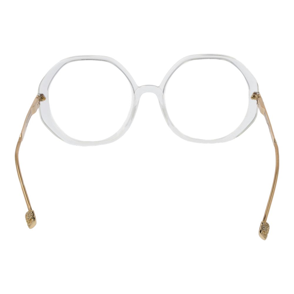 Transparent Synthetic Round Glasses with Full-Rim Frames