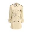 Breasted TrenchCotton Breasted Trench by Burberry is a stylish and versatile garment featuring a double-breasted design with front button closure. The classic double-layered collar features a removable part with the iconic Archivio Check pattern, which ad