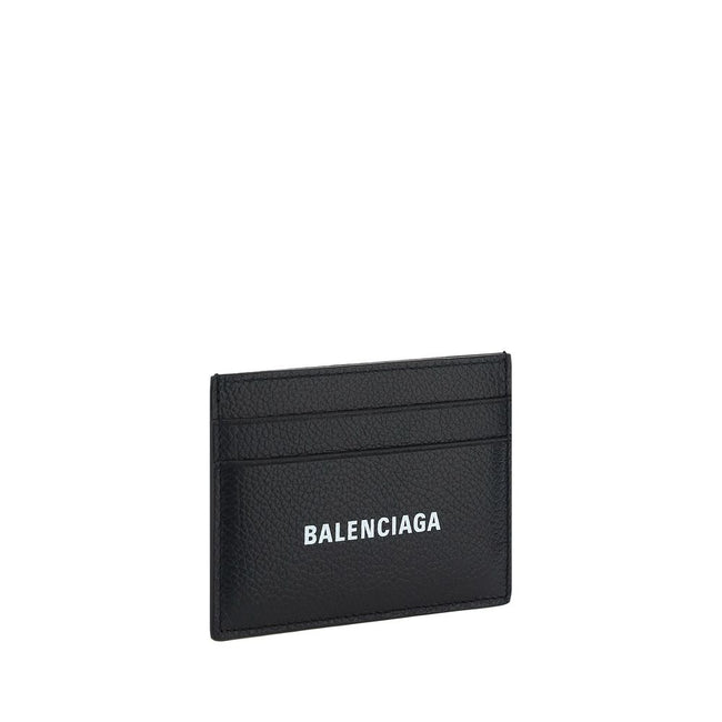 Black Calf Leather Bos Taurus WalletCalfskin Card Holder by Balenciaga, card slots on front and back, iconic brand monogram contrasting on front. Season: AW25 Dimension: 9×9 Composition: 100% Calf Leather Bos Taurus MADE IN ITALYBlack Calf Leather Bos Tau