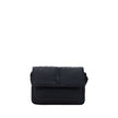 Black Polyamide Shoulder BagNiki Camera Shoulder Bag by Saint Laurent, front closure by magnetic flap, all-over padded and quilted chévron fabric design, embossed and matching iconic YSL brand logo plaque on front, triple interior compartment, removable a