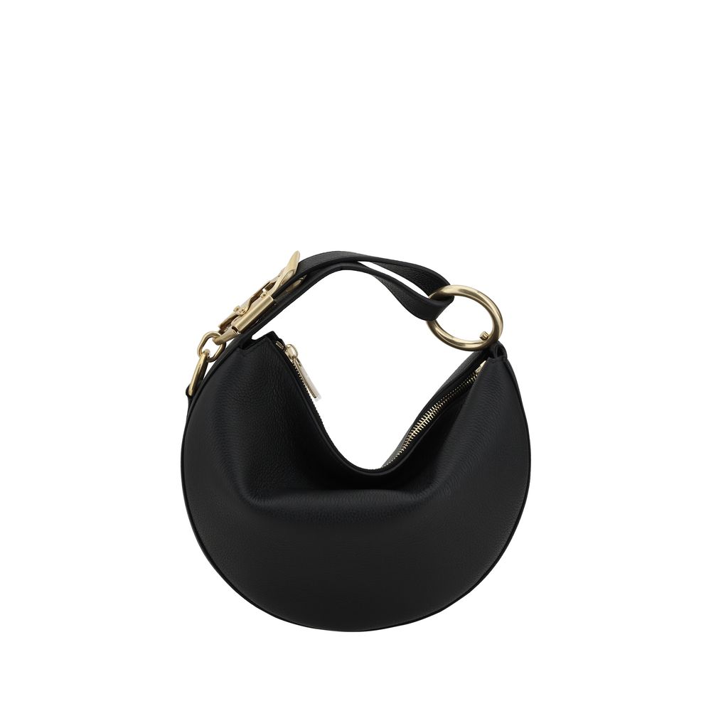 Leather HandbagBurberry’s Leather Handbag is a sleek and sophisticated design featuring the brand’s iconic details. The zippered top closure provides added security, while the adjustable flat handle offers versatility in wearing it. The Equestrian Knight