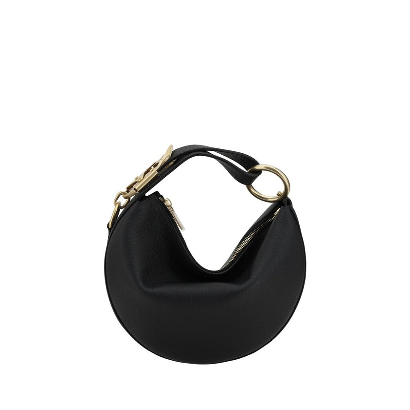 Leather HandbagBurberry’s Leather Handbag is a sleek and sophisticated design featuring the brand’s iconic details. The zippered top closure provides added security, while the adjustable flat handle offers versatility in wearing it. The Equestrian Knight