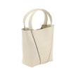 Beige Calf Leather Bos Taurus Shoulder BagThe Spin Shoulder Bag by Chloé, crafted by shiny grained leather, features an elegant design with two flat top handles and an adjustable shoulder strap. The closure is secured by a magnetic button, while the detai