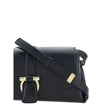 Black Calf Leather Bos Taurus Shoulder BagLeather Flap Shoulder Bag by Ferragamo, flat handle at adjustable top, t three-dimensional plaque with iconic logo applique on front, front closure by magnetic flap, single compartment. Season: AW25 Composition: G