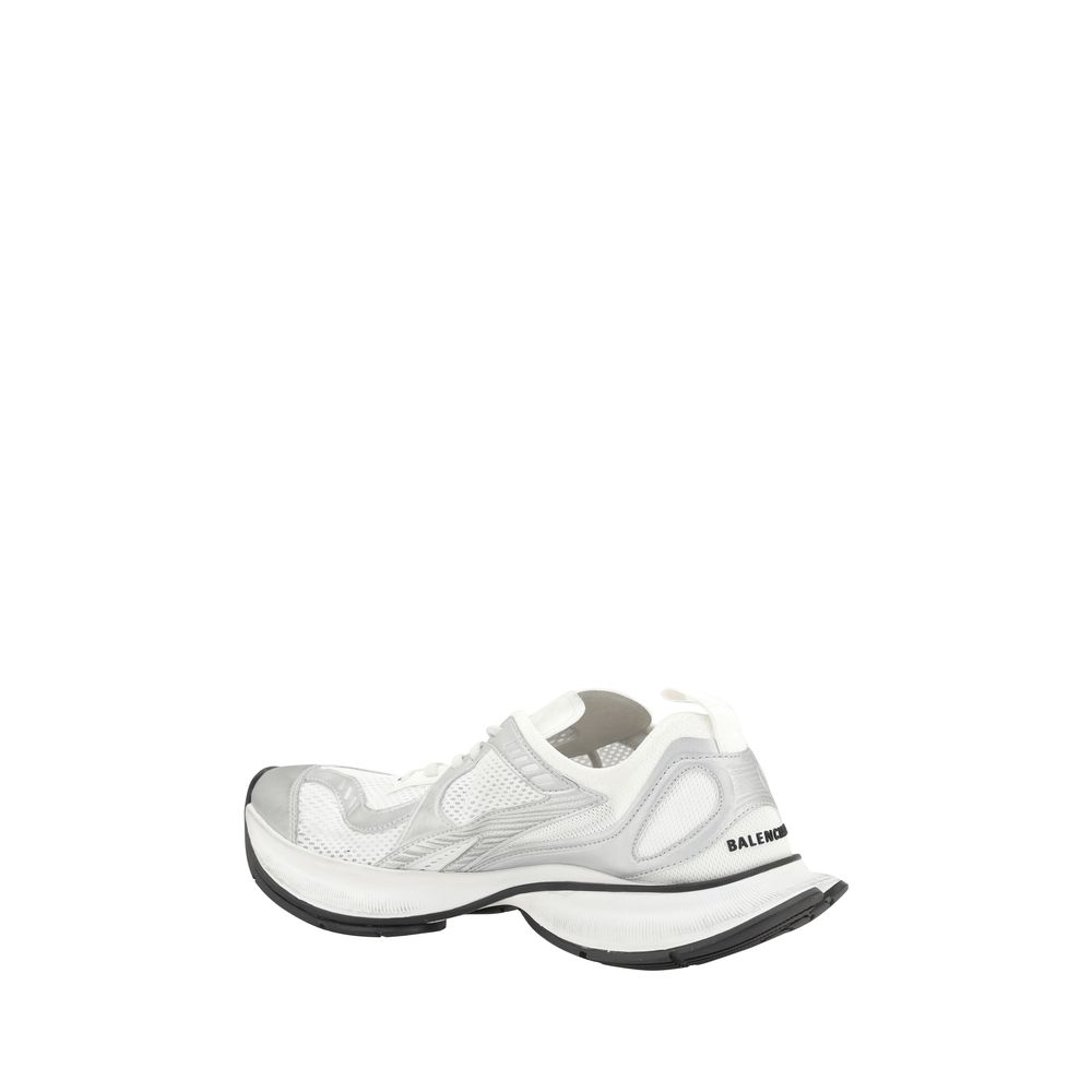 White Balenciaga Synthetic Leather Platform Sneakers