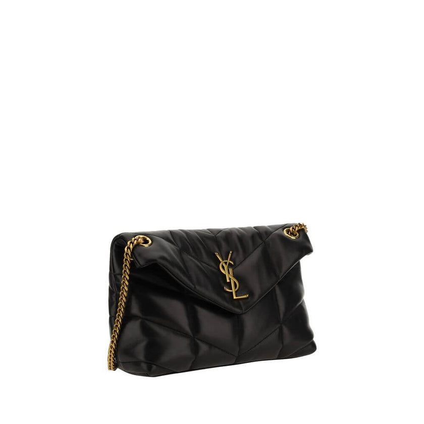 Black Lamb Ovis Aries Aries Shoulder BagThe LouLou lambskin Crossbody Bag by Saint Laurent combines iconic elegance with refined craftsmanship. Crafted from supple lambskin, it features a quilted and padded design that epitomizes the house’s sophisticated