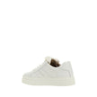 White Calf Leather Bos Taurus Low Top SneakersCalfskin Lauren Sneakers by Chloé, featuring lace-up front fastening, round toe, flat sole, perforated detailing on side panels, iconic brand monogram on front tongue and side panels, brand logo print on insol