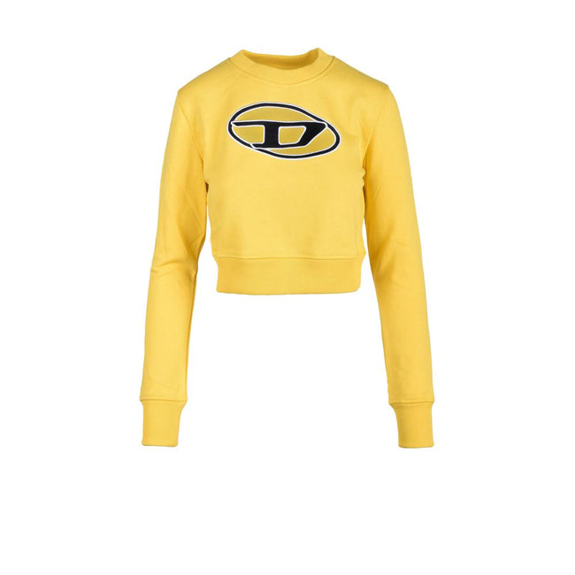 Yellow Cotton SweatshirtDiscover the Diesel DIEFELDAAF1ST0727083/0805 women’s crew neck sweatshirt, a garment with a modern and bold style. Made from a soft blend of cotton (60%) and polyester (40%), this sweatshirt ensures comfort and long-lasting wear.