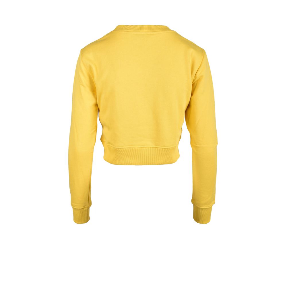 Yellow Cotton SweatshirtDiscover the Diesel DIEFELDAAF1ST0727083/0805 women’s crew neck sweatshirt, a garment with a modern and bold style. Made from a soft blend of cotton (60%) and polyester (40%), this sweatshirt ensures comfort and long-lasting wear.