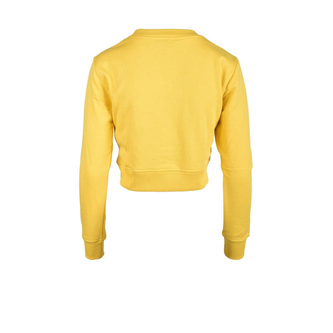 Yellow Cotton SweatshirtDiscover the Diesel DIEFELDAAF1ST0727083/0805 women’s crew neck sweatshirt, a garment with a modern and bold style. Made from a soft blend of cotton (60%) and polyester (40%), this sweatshirt ensures comfort and long-lasting wear.