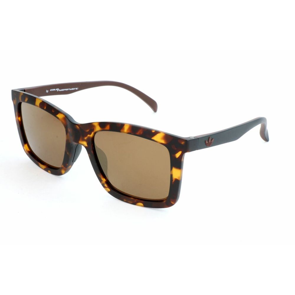 Havana Brown Synthetic Sunglasses with Red Mirror Lens