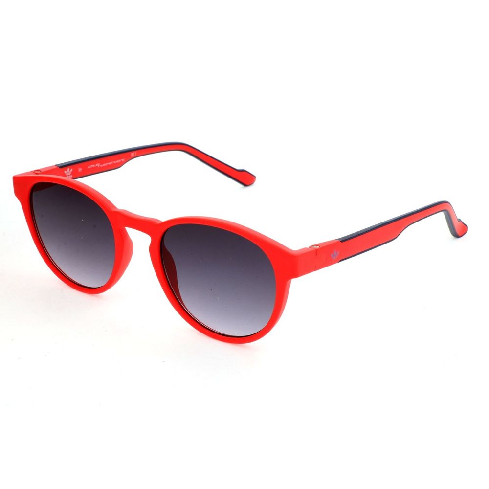 Red Synthetic Sunglasses with Gradient Gray Lens