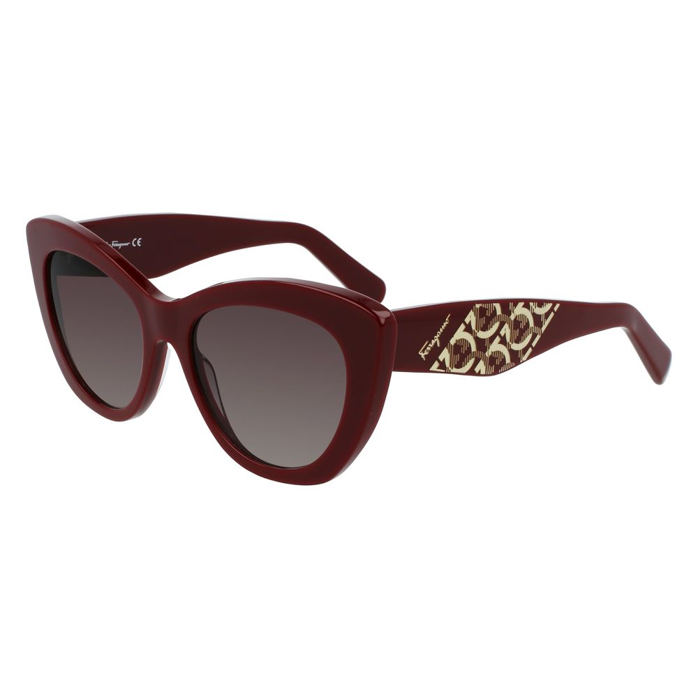 Bordeaux Acetate SunglassesSUNGLASSES SALVATORE FERRAGAMO WOMEN SF1022S-603 (Lens/Bridge/Temple) 53/18/145 mm.Material: ACETATE.Colour: BORDEAUX.Measures (Lens/Bridge/Temple): 53/18/145mm.Gradient brown.UV filter 2Bordeaux Acetate Sunglasses${tagsSalvator