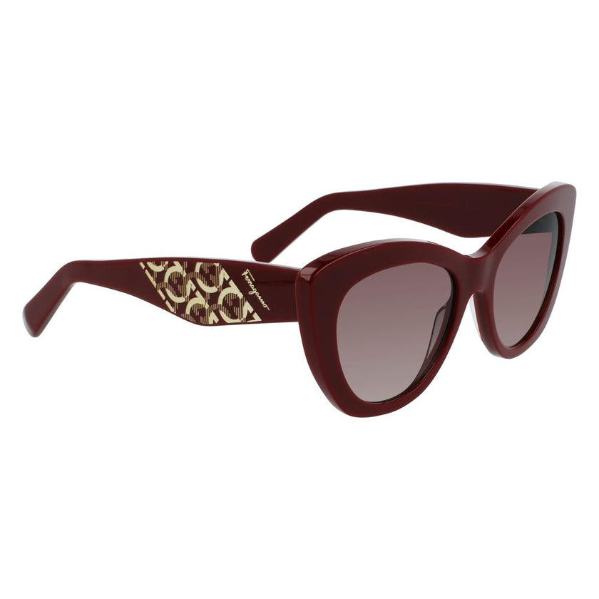 Bordeaux Acetate SunglassesSUNGLASSES SALVATORE FERRAGAMO WOMEN SF1022S-603 (Lens/Bridge/Temple) 53/18/145 mm.Material: ACETATE.Colour: BORDEAUX.Measures (Lens/Bridge/Temple): 53/18/145mm.Gradient brown.UV filter 2Bordeaux Acetate Sunglasses${tagsSalvator