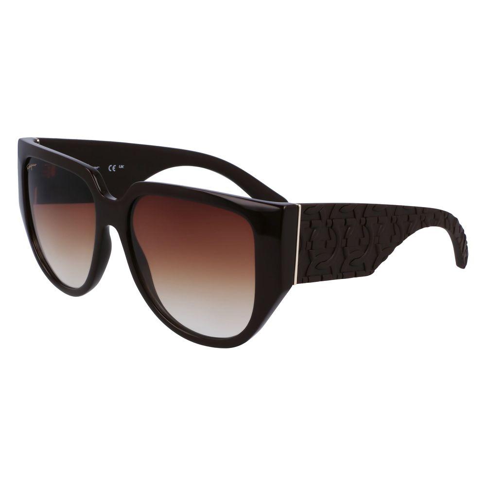 Braune Kunststoffsunglasses von Ferragamo