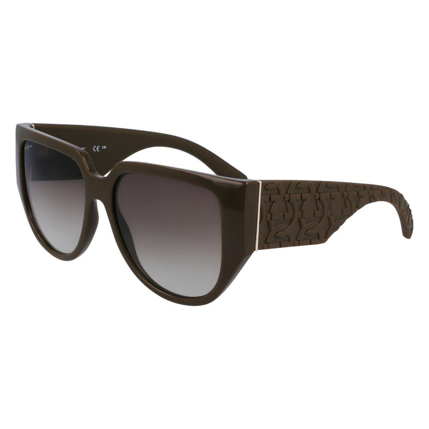 Green Bio Injected SunglassesSUNGLASSES FERRAGAMO WOMEN SF1088SE-324 (Lens/Bridge/Temple) 57/16/140 mm.Material: BIO INJECTED.Colour: GREEN.Measures (Lens/Bridge/Temple): 57/16/140mm.BROWN.CATEGORY-2Green Bio Injected Sunglasses${tagsFerragamoAulae Green