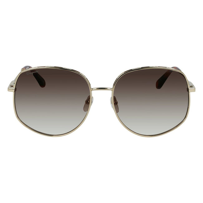 Gold Metal SunglassesSUNGLASSES SALVATORE FERRAGAMO WOMEN SF277S-710 (Lens/Bridge/Temple) 61/17/140 mm.Material: METAL.Colour: Gold and pink.Measures (Lens/Bridge/Temple): 61/17/140mm.Gradient pink.UV filter 2Gold Metal Sunglasses${tagsSalvatore Ferragamo