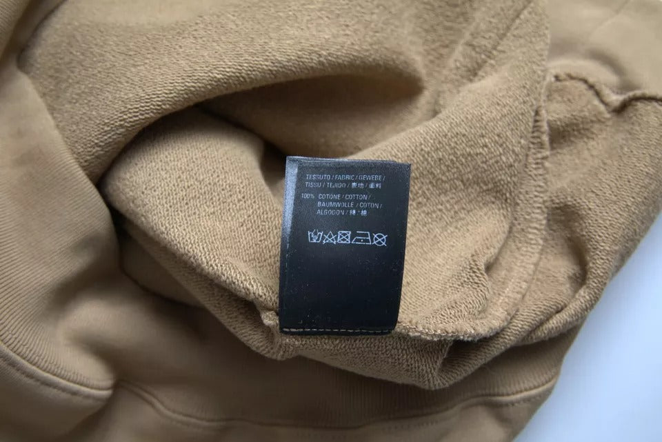 Balenciaga Brauner Baumwoll-Symbol-Molleton-Bouclette Kapuzenpullover