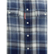 Blue Cotton Pattern ShirtDsquared2’s cotton check Shirt is a garment with a casual and distinctive style, perfect for a contemporary look. The classic collar and front button closure lend a traditional touch, while the two front patch pockets with flap an