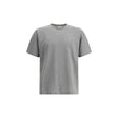 Grey Cotton Oversized T-shirtSaint Laurent’s oversized T-shirt is a casual yet sophisticated piece with a ribbed crew neck for comfort. The brand’s iconic logo, stitched on the front, adds a touch of understated elegance. The mélange pattern gives a sligh