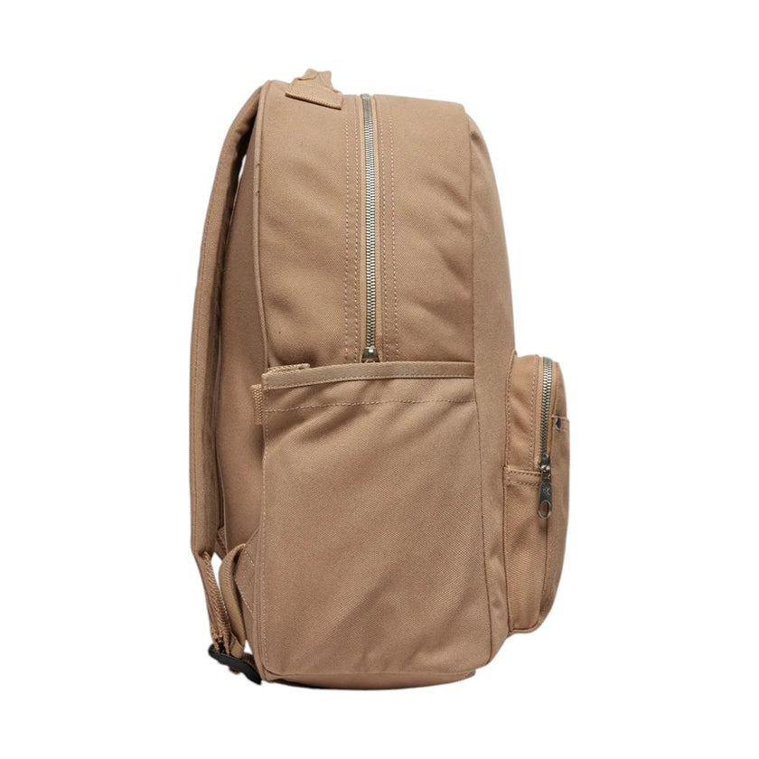 Beige Recycled Polyester BackpackDiscover the Calvin Klein SPORT ESSENTIALS CAMPUS backpack, an essential accessory for the modern man. Made from 100% recycled polyester, this backpack combines sustainability with style. The sleek design features a zipper