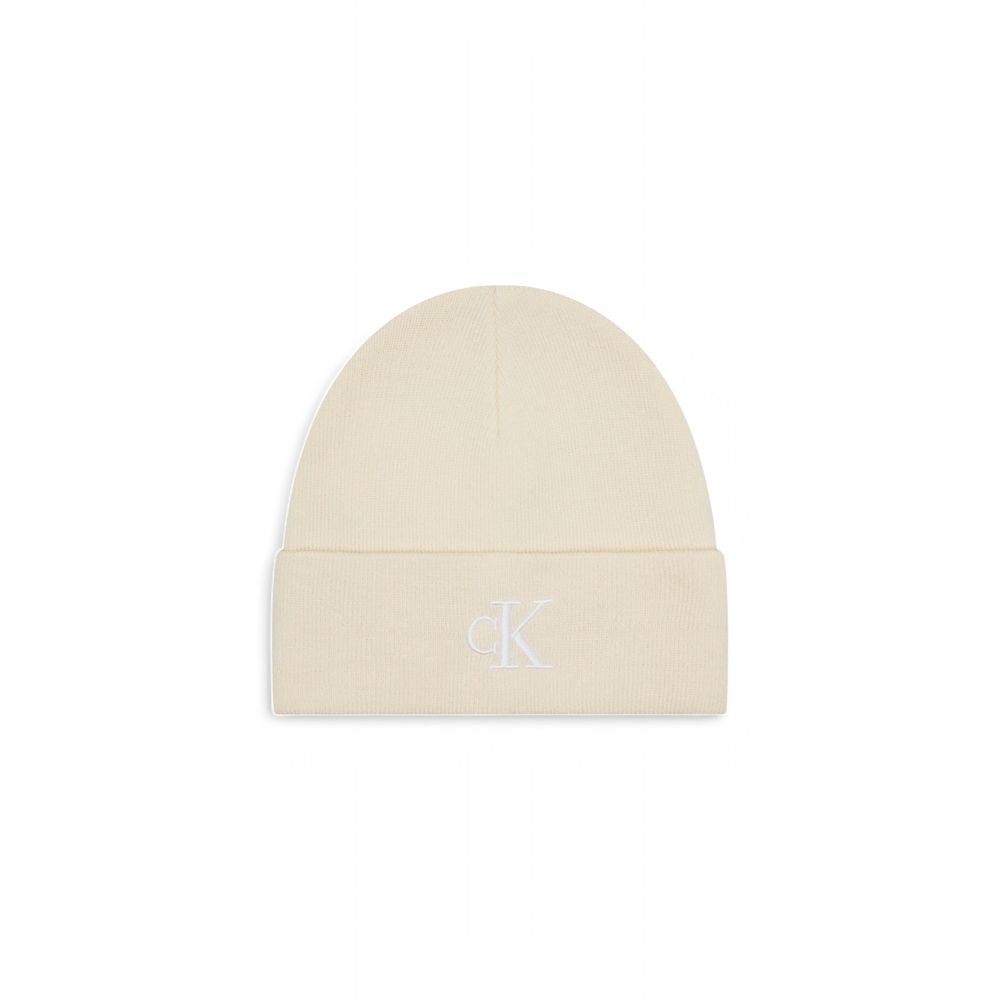 Cream Recycled Polyester Cap (Baseball Hat)Discover the MONOGRAM EMBRO beanie by Calvin Klein, a chic and versatile accessory for any outfit. Made from 100% recycled polyester, this beanie not only provides exceptional comfort but is also a sustainable ch