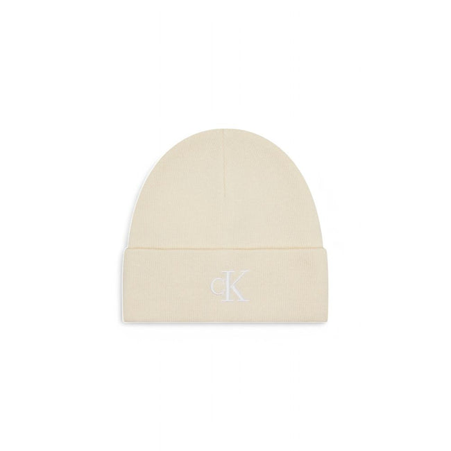 Cream Recycled Polyester Cap (Baseball Hat)Discover the MONOGRAM EMBRO beanie by Calvin Klein, a chic and versatile accessory for any outfit. Made from 100% recycled polyester, this beanie not only provides exceptional comfort but is also a sustainable ch