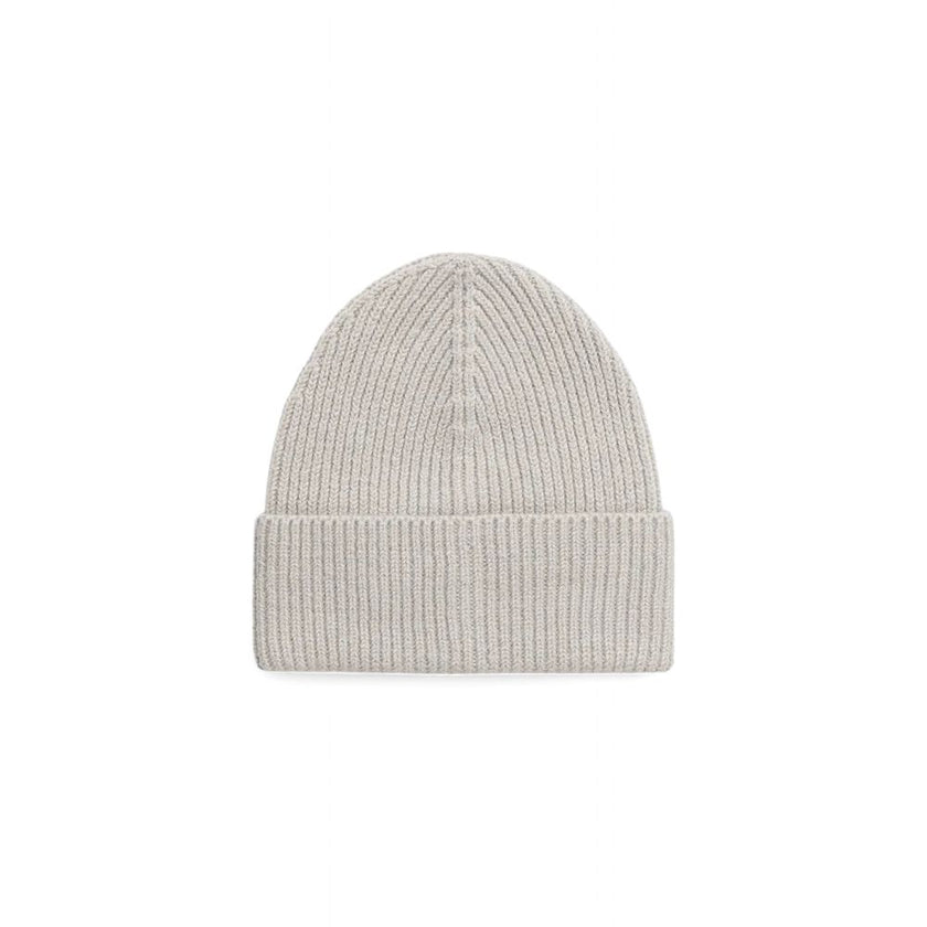 Gray Wool Cap (Baseball Hat)Discover the Calvin Klein CK METAL CHUNKY RIB BEANIE, a stylish and versatile accessory for your winter wardrobe. Made from high-quality materials, 90% wool and 10% cashmere, this beanie offers exceptional softness and warmth,
