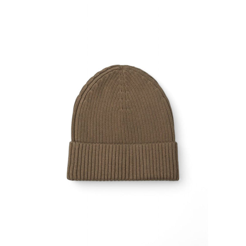 Beige Organic Cotton Cap (Baseball Hat)Discover the Calvin Klein CLASSIC COTTON RIB BEANIE for men, an essential accessory for your winter wardrobe. Made from a blend of 50% organic cotton, 45% cotton, and 5% cashmere, this beanie offers the perfect combi