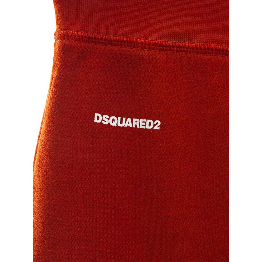 Red Cotton Athletic PantsDsquared2 High Waist Flared Sweat Pants. Made of plush fabric, high waist, elastic waistband, contrasting printed logo on the side, wide bottom (30 cm). Composition: 100% Cotton-Sku inside:24GIU74Red Cotton Athletic Pants${tagsDsq